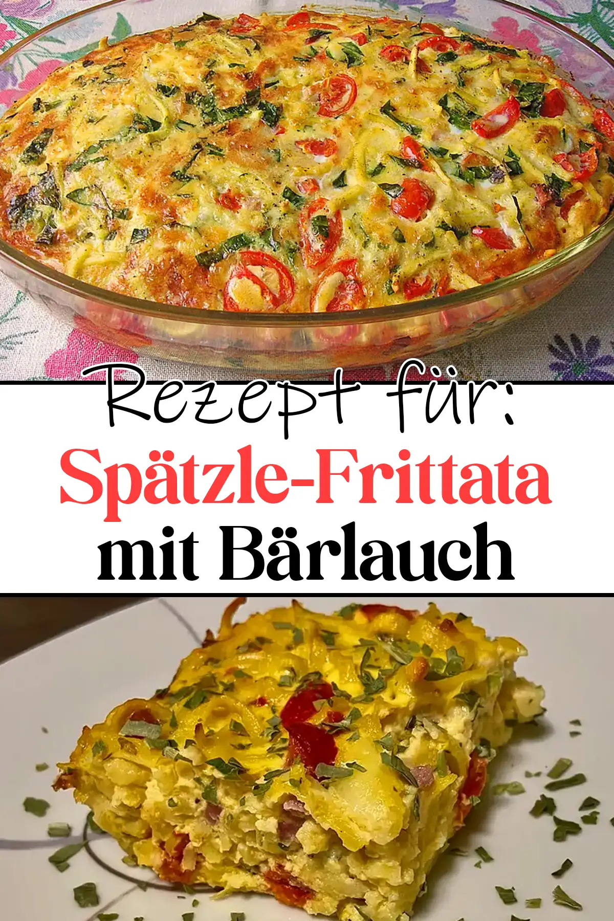 Spätzle-Frittata mit Bärlauch Rezept