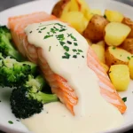 Lachs mit Kartoffeln und Brokkoli im Dampfgarer