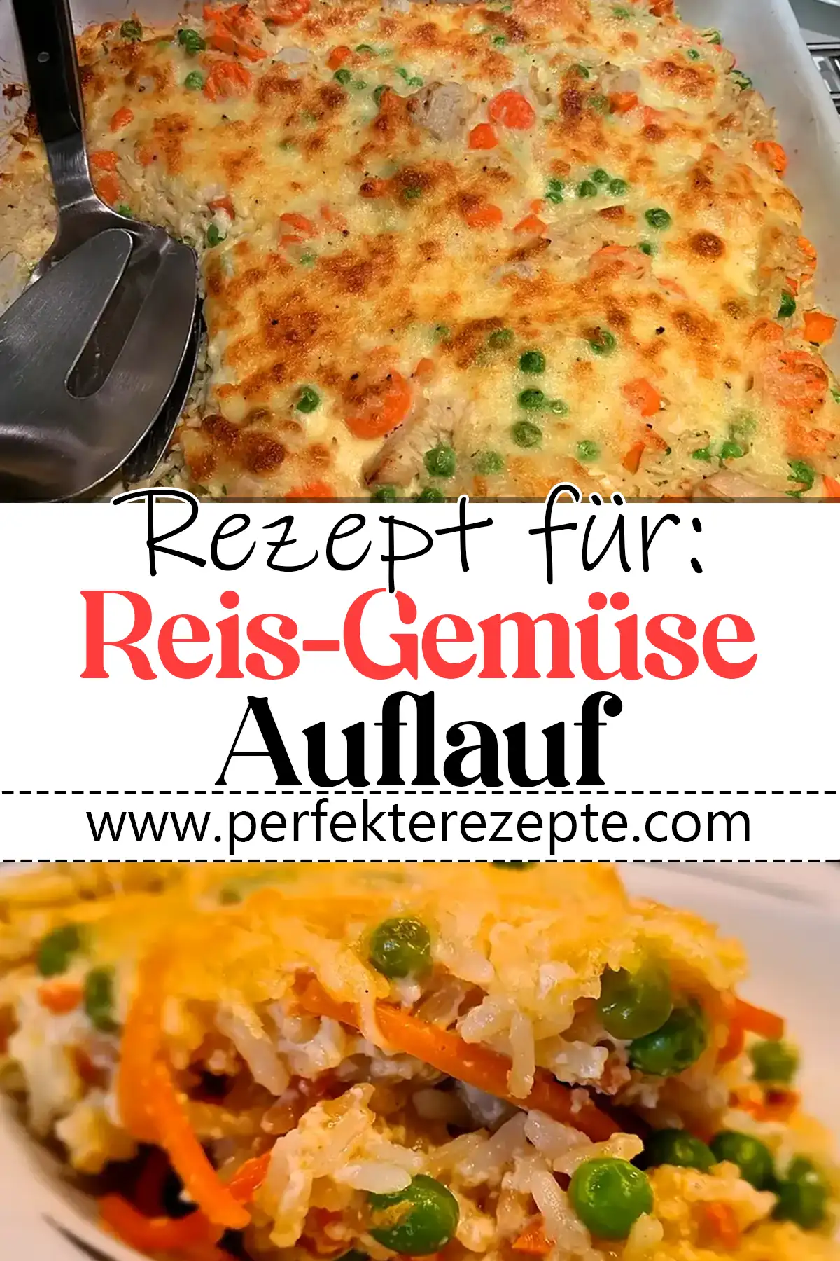 Reis-Gemüse-Auflauf Rezept mit optionaler Hähnchen-Note