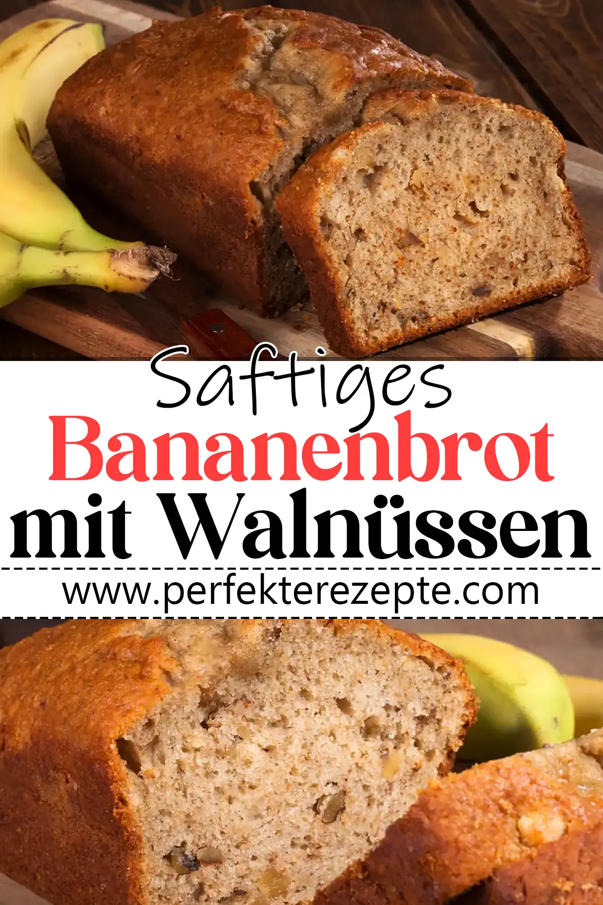 Saftiges Bananenbrot mit Walnüssen Rezept