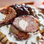 Bifteki Rezept: Rinderhacksteak gefüllt mit Schafskäse
