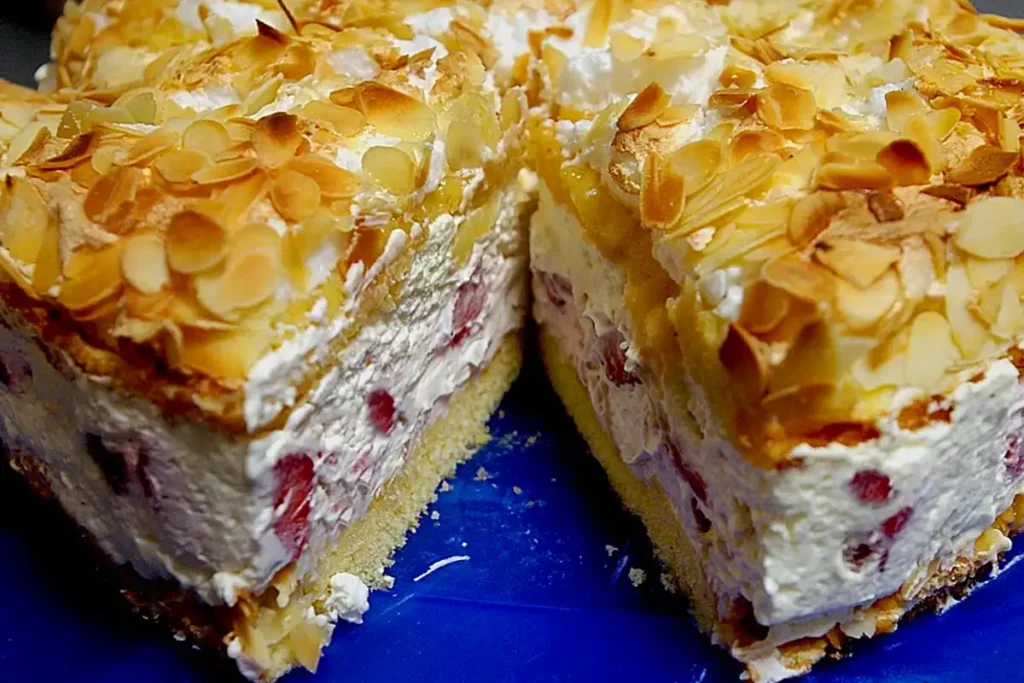 Himmelstorte mit Himbeeren Rezept