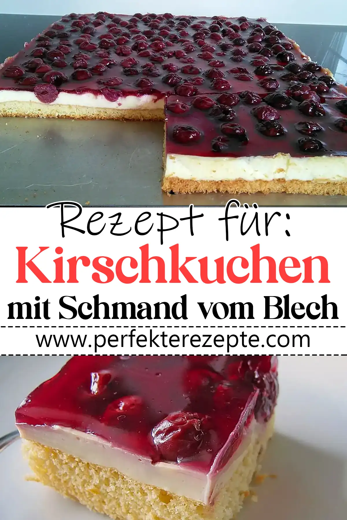 Kirschkuchen mit Schmand vom Blech Rezept