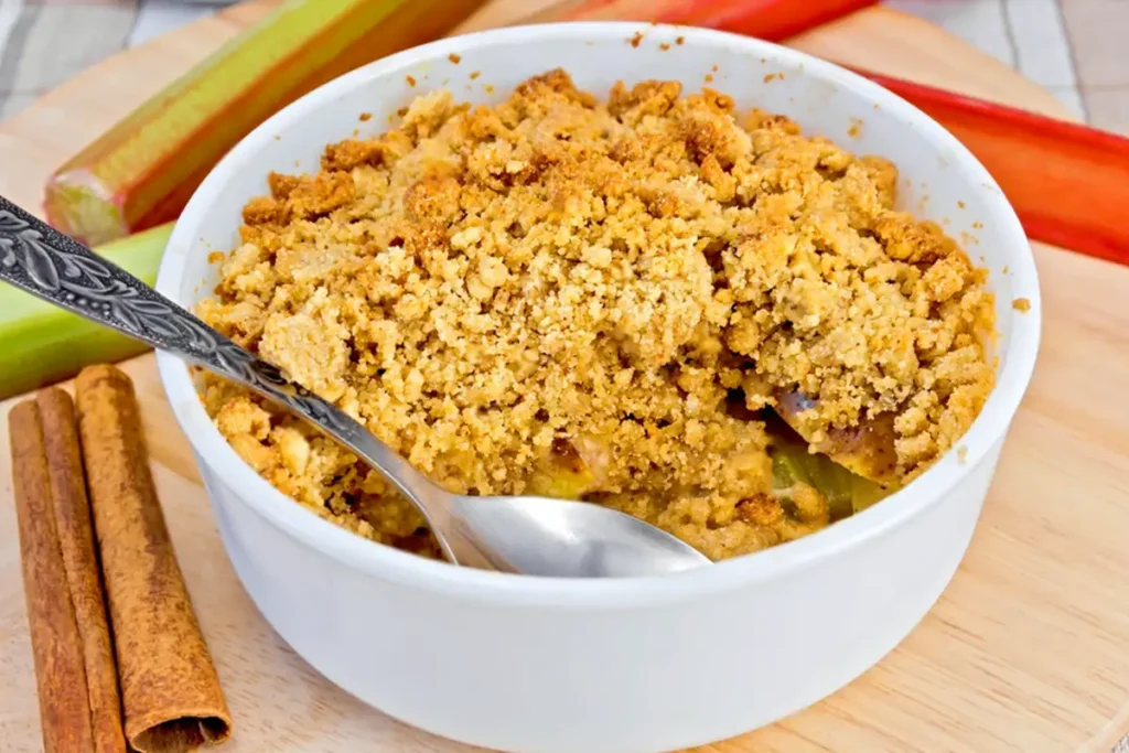 Rhabarber Crumble Rezept