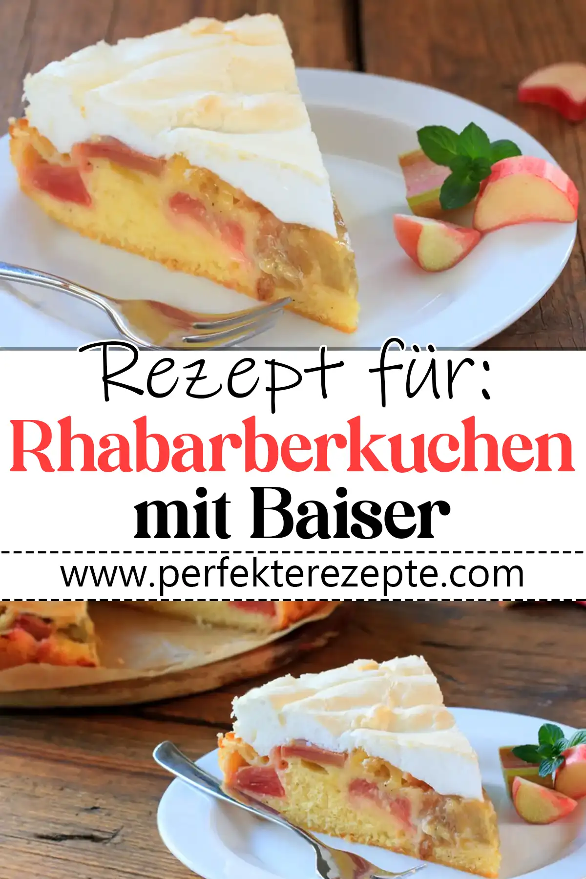 Rhabarberkuchen mit Baiser Rezept