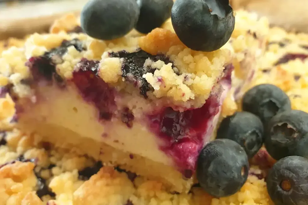 Schneller Quark-Streuselkuchen mit Obst Rezept