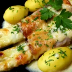 Überbackene Spargel-Schinken-Rollen Rezept