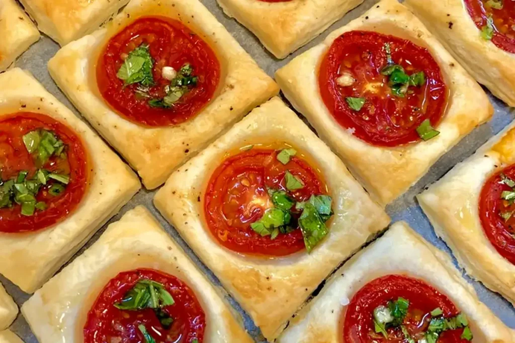 Blätterteig-Tomaten-Quadrate Rezept