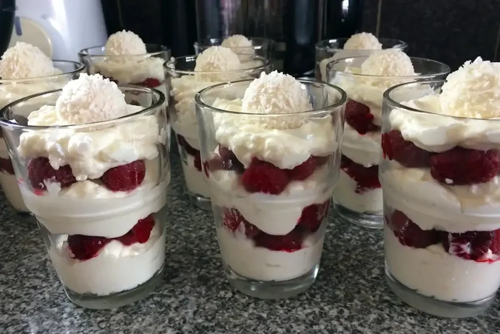 Raffaello Himbeer Dessert Rezept