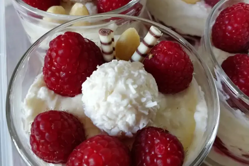 Raffaello Himbeer Dessert Rezept