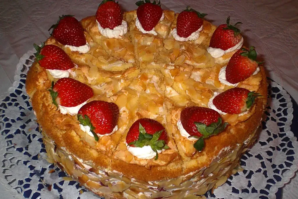 Schneemousse-Erdbeertorte Rezept