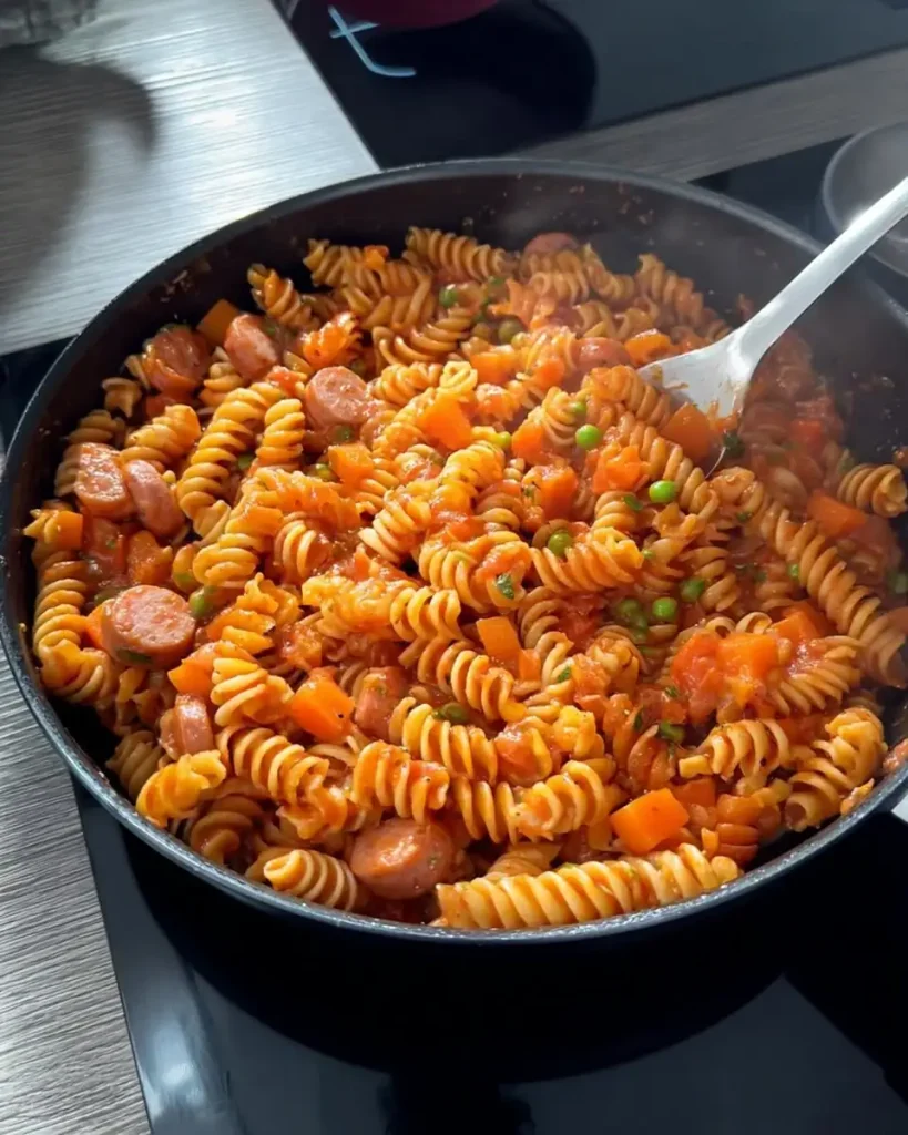 Cremige Würstchen-Pasta Rezept schnell und einfach für die Familie