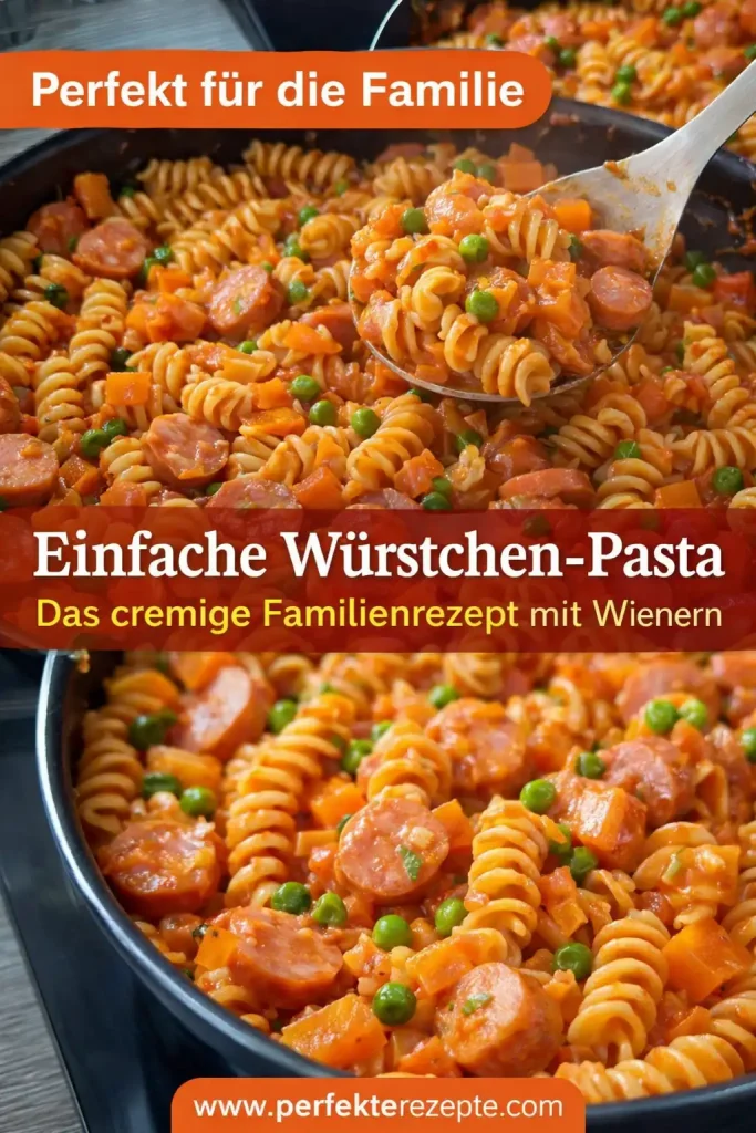 Hausgemachte Würstchen-Pasta in cremiger Sauce – einfaches Familienrezept