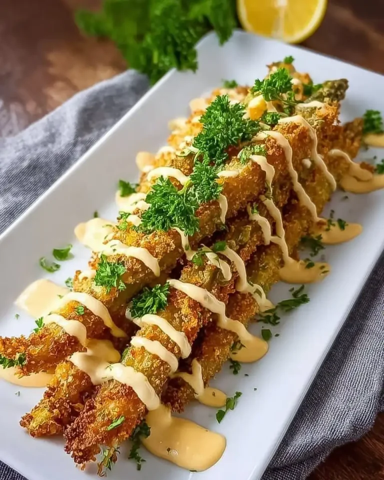 Mehrere Stangen knuspriger Spargel neben einer Schale mit Dip angerichtet
