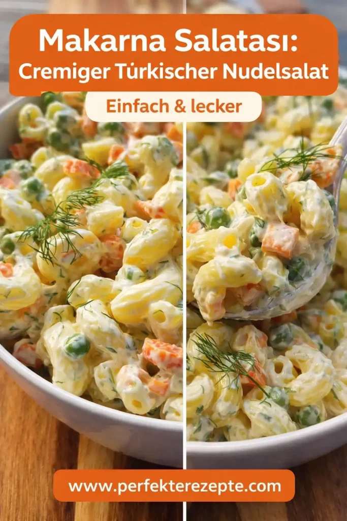 Traditioneller türkischer Nudelsalat mit cremiger Joghurt-Mayonnaise-Sauce