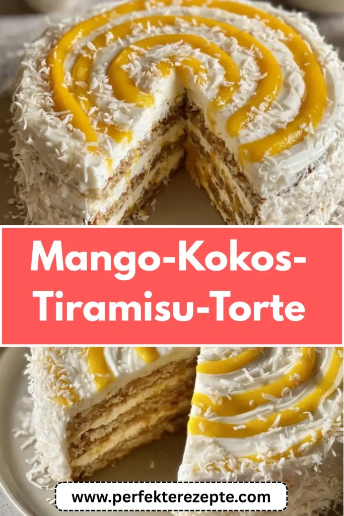 Mango-Kokos-Tiramisu-Torte Rezept