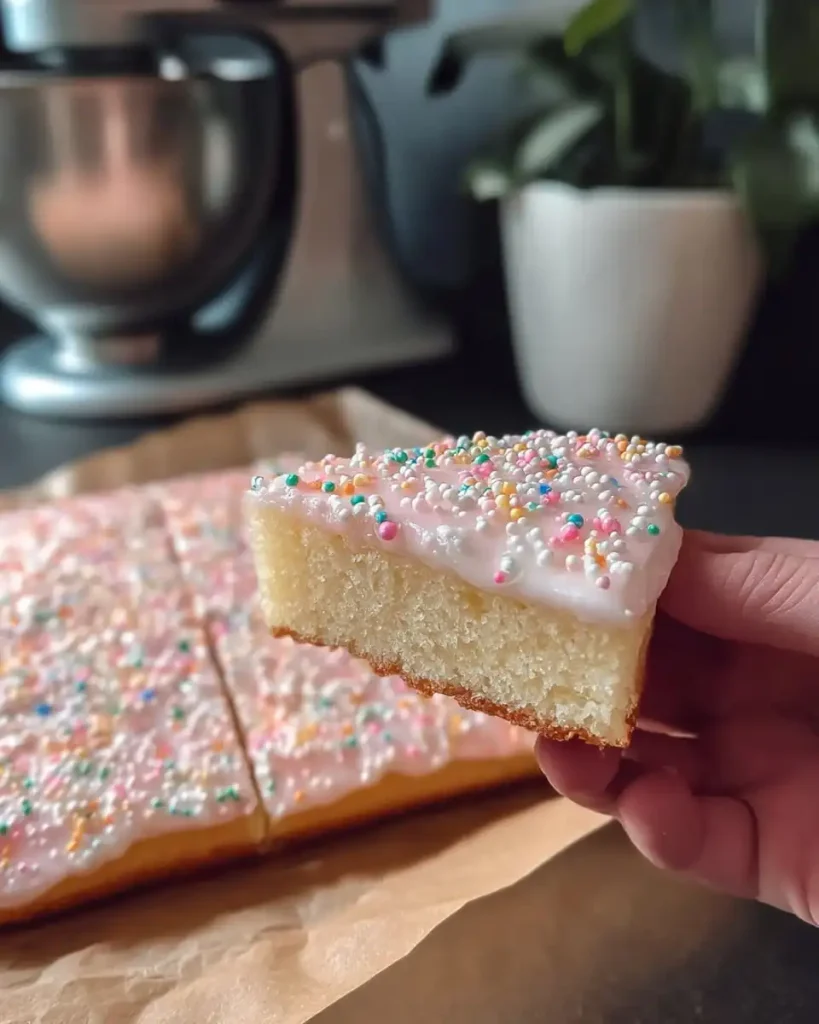 Selbstgemachter Orangen-Limonaden-Kuchen fertig zum Servieren