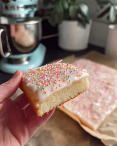 Frischer Orangen-Limonaden-Kuchen auf einem Servierteller